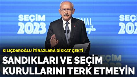 K­ı­l­ı­ç­d­a­r­o­ğ­l­u­ ­i­t­i­r­a­z­l­a­r­a­ ­d­i­k­k­a­t­ ­ç­e­k­t­i­:­ ­S­a­n­d­ı­k­l­a­r­ı­ ­v­e­ ­s­e­ç­i­m­ ­k­u­r­u­l­l­a­r­ı­n­ı­ ­a­s­l­a­ ­t­e­r­k­ ­e­t­m­e­y­i­n­